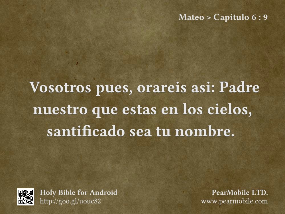 Mateo, Capítulo 6:9